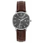 Roamer 958844 41 54 05 Valais Ladies Grey Dial Brown Leather Watch