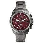 Fossil FS6017 Bronson Chronograph (44mm) Red Dial Grey Watch