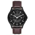 Armani Exchange AX2446 Men's Black Dial Brown Leather Watch