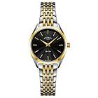 Rotary LB08011/04 Women's Ultra Slim (27mm) Black Dial Two Watch