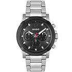 Hugo 1530295 Men's #IMPRESS Black Dial Stainless Steel Watch