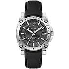 Bulova 96B416 Men's Icon (40mm) Black Dial Black Leather Watch