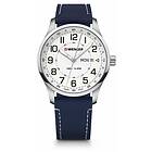 Wenger 01.1541.126 Attitude White Dial Blue Silicone Strap Watch