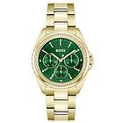 Boss 1502714 Atea (38mm) Green Dial Gold Stainless Steel Watch