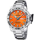 Festina F20665/5 Men's Diver (46,3mm) Orange Dial Watch