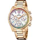 Festina F20639/2 Ladies Rose-pl.Steel Chrono W/Steel Watch