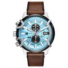 Diesel DZ4656 Men's Griffed (48mm) Blue Dial Brown Leather Watch