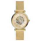 Fossil ME3250 Carlie Automatic (35mm) Gold Cut-Out Dial Watch