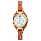 Fossil ES5215 Women's Carlie White Dial Brown Eco- Watch