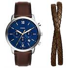 Fossil FS6018SET Men's Neutra Gift Set (44mm) Blue Watch