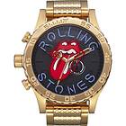 Nixon A1355-513-00 Rolling Stones 51-30 Gold/Neon Font Watch