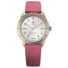 Adidas AOFH22509 EDITION THREE Silver Dial Pink Leather Watch