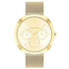 Calvin Klein 25200339 Shape (38.5mm) Gold Dial Gold Steel Watch