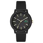 Lacoste 2011233 12,12 Black Dial Black Resin Strap Watch