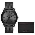 Michael Kors MK1085SET Men's Runway Gift Set (44mm) Black Watch