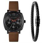 Ted Baker BKGFW2221 Men's Caine Gift Set Black Dial Brown Watch