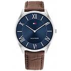 Tommy Hilfiger 1710536 Men's Blue Dial Brown Leather Watch