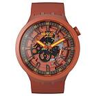 Swatch SB01R100 Big Bold OPEN HEARTS Red Watch