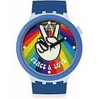 Swatch SB03N105 Big Bold BioCeramic PEACE HAND LOVE Watch