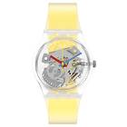 Swatch GE291 CLEARLY YELLOW Striped Unisex Watch