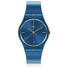 Swatch GN417 PEARLYBLUE Silicone Strap Watch