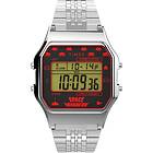 Timex TW2V30000 80 Space Invaders Digital Dial Silver Tone Watch