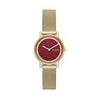 Skagen SKW3117 Women's Signatur Lille (30mm) Red Dial Gold Watch