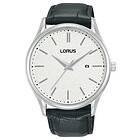 Lorus RH937QX9 Classic Date (42mm) White Dial Black Watch