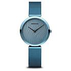 Bering 18132-CHARITY2 Charity Arctic Blue Wave Pattern Watch