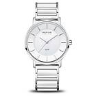 Bering 19535-754 Solar Polished Silver (35mm) White Dial Watch