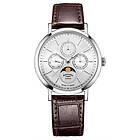 Rotary GS05425/06 Windsor Moonphase Silver Dial Brown Watch