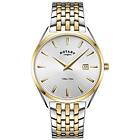 Rotary GB08011/02 Men's Ultra Slim Two-Tone Steel Bracelet Watch