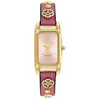 Coach 14504117 Cadie Pink Dial Pink Flower Leather Strap Watch