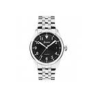 Accurist 76000 Aviation Mens Black Dial Stainless Steel Watch