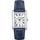 Accurist 71002 Rectangle Womens White Dial Blue Leather Watch