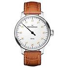 MeisterSinger AM3301G No.1 White Dial Brown Leather Strap Watch