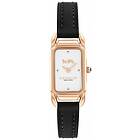 Coach 14504027 Woman's Cadie Black Leather White Dial Watch
