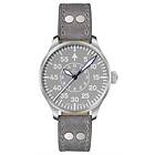 Laco 862162 Aachen Grau 39 Grey Dial Grey Leather Strap Watch