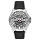 Armani Exchange AX2445 Men's Grey Dial Black Leather Watch