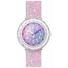 Flik Flak FCSP107 PEARLAXUS Pink Glitter Silicone Strap Watch