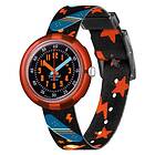 Flik Flak FPNP133 Skate Squad Black Blue and Orange Watch