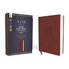 NASB, Super Giant Print Reference Bible, Leathersoft, Brown, Red Letter, 1995 Text, Comfort Print