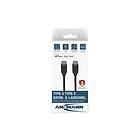 Ansmann 1700-0121 USB-kabel 0,12 m USB C Sort