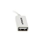 StarTech 12 cm vit Micro USB till USB OTG-värdadapter M/F USB-adapter USB till m
