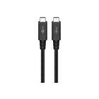 Goobay 60200 USB-kabel 1 m USB4 Gen 3x2 USB C Sort