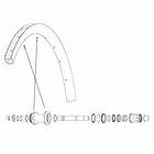 Mavic Kit 12 Rear Ksyrium Pro Carbon Ust Disc Spokes Durchsichtig 283 mm