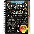 Inc Peter Pauper Press: Scratch & Sketch Robots (Trace-Along)