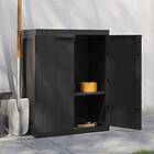 vidaXL Förvaringsskåp för trädgården svart 65x37x85 cm PP 364204