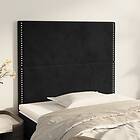 vidaXL Huvudgavlar 2 st svart 80x5x78/88 cm sammet 3116224