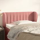 vidaXL Sänggavel med kanter rosa 83x23x78/88 cm sammet 3117417
